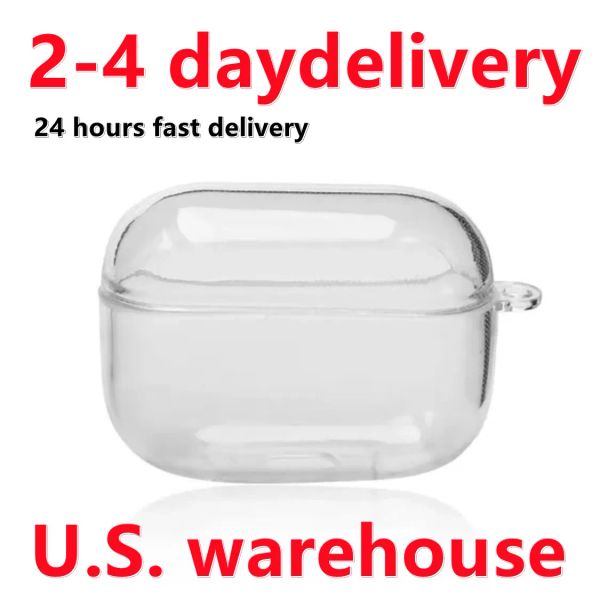 

USA Stock For Air pods 4 pro 2 2nd generation 3 Headphone Shockproof Accessories Solid Silicone Cute Protective Earphone Cover Wireless Charging Case