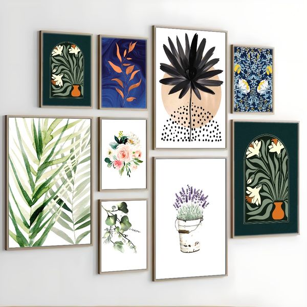 

3 pieces Wooden Framed Canvas Poster Lavender poster, beautiful floral art, Creative Waterproof Canvas Posters, Bedroom, Office