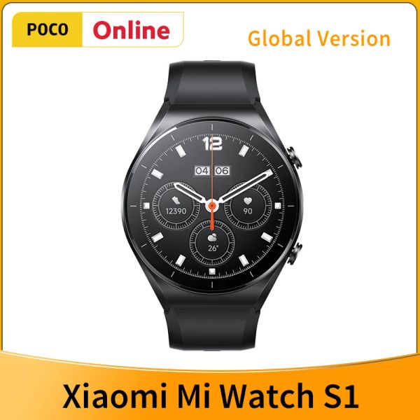 

Xiaomi Watches S1 Global Version Smart Watch 1.43" AMOLED Bluetooth Phone Call Blood Oxygen Wireless Charging 5ATM Waterproof