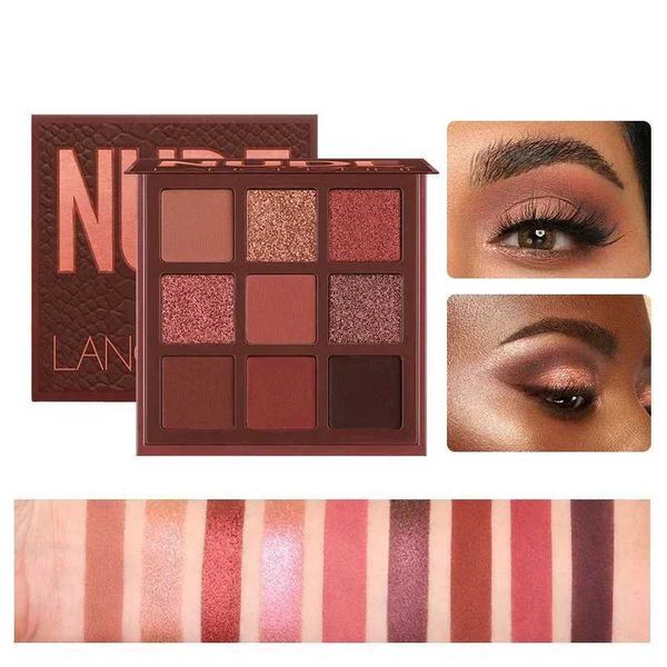 

9 Colors Nude Eyeshadow Makeup Palette Matte Long Lasting Waterproof Eye ShadowXJ241121, Light pink