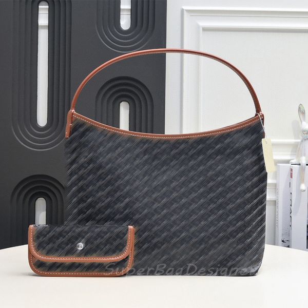

7A top designer bag hobo boheme armpit nnderarm shoulder bag large capacity pochette purse genuine leather canvas waterproof maxi bag, Burgundy