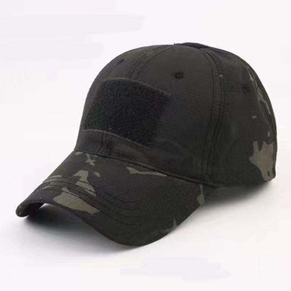 

Camo Mens Baseball Cap Camouflage Sports Cap Adjustable Hats for Hunting Fishing Outdoor Cool Army Military Sports Cap, Black1