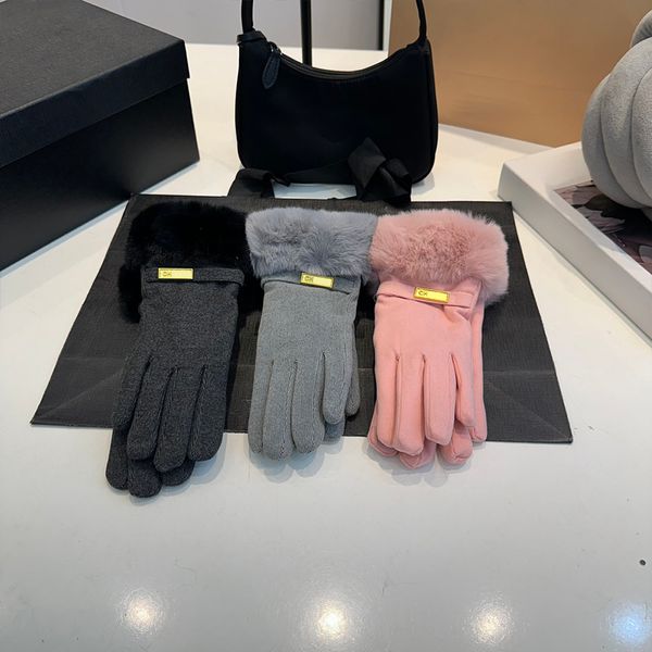 

Designer FashionS Golves Thickening Plush Winter Outdoor Warm Cold Proofs Windproof Touch-screen Unisexs Fingers Golves