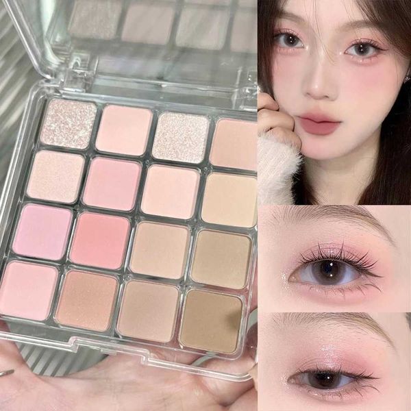 

16 Color EyeShadow Palette Matte & Glitter, Waterproof, Long-Lasting, Pink, Korean Cosmetics, Nude