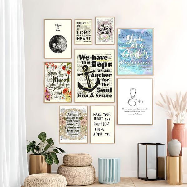 

3 pieces Wooden Framed Canvas Poster Beautiful flowers and quotes poster, motivational art, Creative Waterproof Canvas Posters, Bedroom