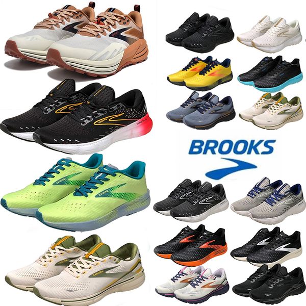 

free Shipping brooks glycerin Gts 20 Ghost 15 16 running shoes for men women designer sneakers hyperion tempo triple black white blue red outdoor sports trainers 36-45, Color 1
