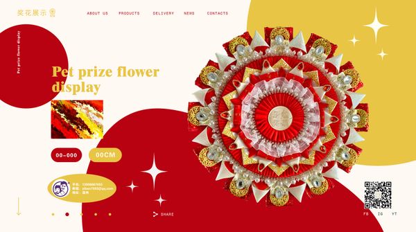 Pet award flower craft gift factory direct sale to create exclusive pet's prestigious award