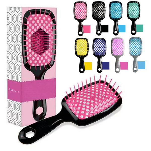 

U Detangling Anti Static Paddle Brosse Club Massage Brush Comb Prevent Trichomadesis Hair SAC Massager
