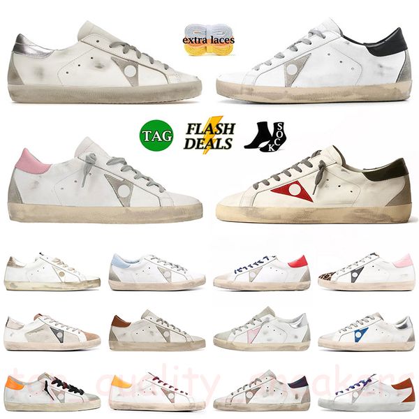 

New Luxury Handcrafted Dirty Sneakers Golden Mens Designer Shoes Women Italy Brand Casual Goose Super Star Goode Classic Goose's Trainers Ice Suede Upper Goldenstar, Mahogany