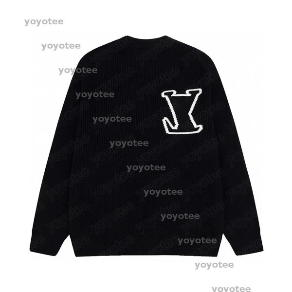 

Men's Plus Size Hoodies & Sweatshirts jacquard letter knitted sweater in autumn / winter acquard knitting machine e Custom jnlarged detail crew neck cotton, Blue