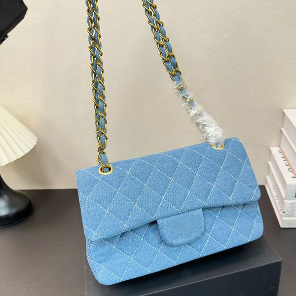 

Designers bags Women luxurys Camellia Shoulder bag Handbags Chain bag Vintage bag Messenger Clutch Flap crossbody Wallet lady clutch Fortune bag 25m, Blue