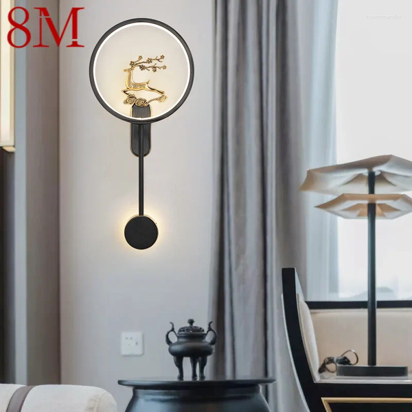 

Lamps Wall 8M Contemporary Lamp LED Vintage Brass Creative Sconce For Home Living Room And Bedroom Bedside Decor