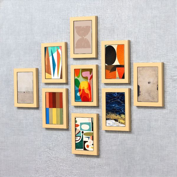 

3 pieces Wooden Framed Canvas Poster Blue gold marble poster, abstract art, Creative Waterproof Canvas Posters, Bedroom, Office