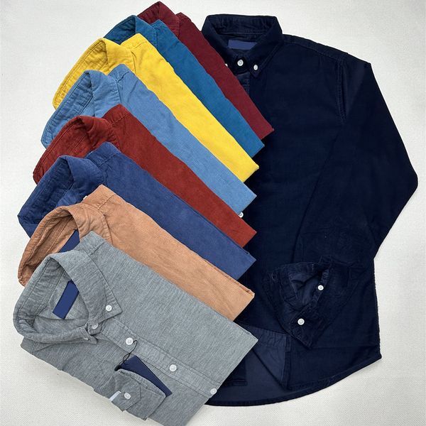 

Men Casual Shirts Plaid shirt spring and autumn stripe shirt business dress shirt Fashion classic shirts mens embroidery decoration Comfortable top Long shirt ss, H1004-blue