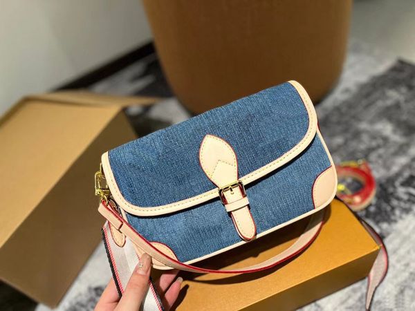 

Designer Designed Crossbody Shoulder Top Quality Blue Denim Fabric Ladies Nurse Bag Underarm Bag.