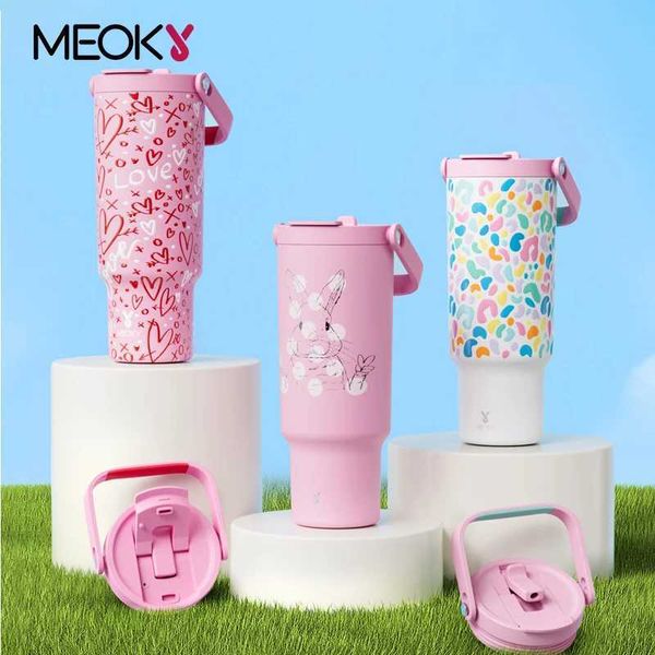 

Meoky 40oz Cup Tumbler with Lid Stainless Steel Insulated Vacuum Travel Coffee Car Mug Multi-color Thermal Large Water BottleC241122C241122, Black(c0c419)