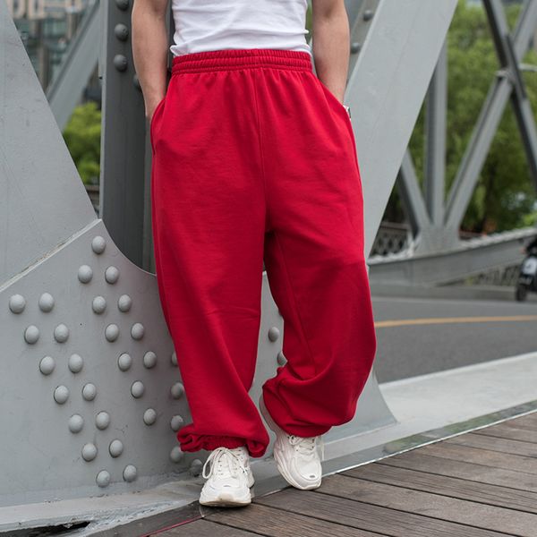 

Men Hip Hop Pants Plus Size Cornered Sweatpants Oversize Terry Cotton Sweatpants Men's Hip-hop Basketball Wide-leg Trousers XXXXL, Blue