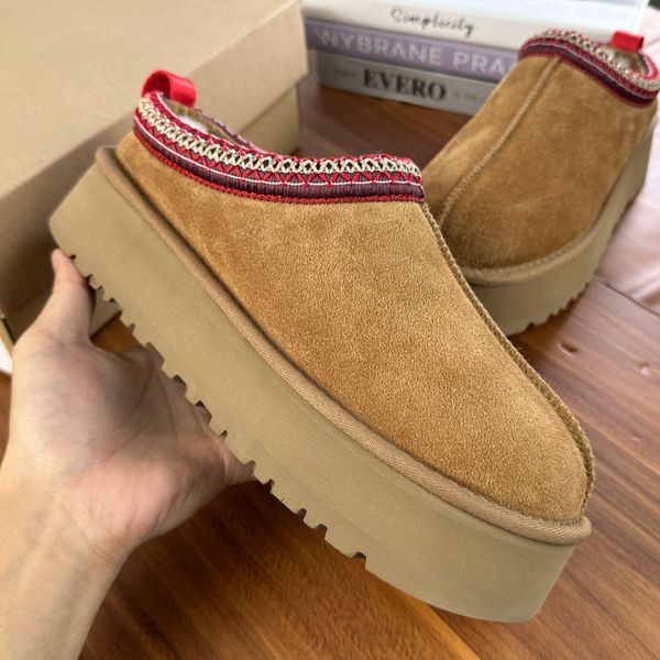 

Designer tazz slippers tasman women in autumn comfortable and casual low top thick bottom height increasing fur and fur integrated plush insulation headband, Colour 13