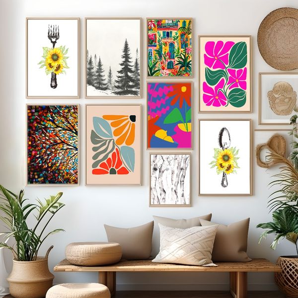 

3 pieces Wooden Framed Canvas Poster Abstract art, minimalist, Creative Waterproof Canvas Posters, Bedroom, Office, Living Room, Cafe, Bar,Bathroom