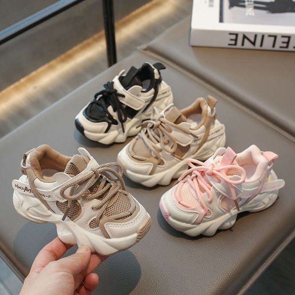 

Children's Shoes Spring New 2024 Children's Sports Shoes Mesh Breathable Baby Walking and Running Shoes Male and Female Dad Shoes, Pink