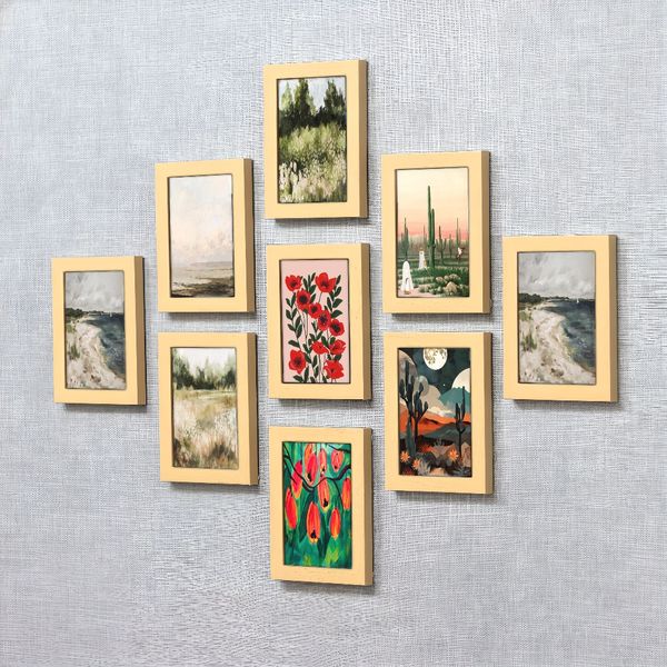 

1 piece unframed painting print,southwestern art, cactus art, vintage desert landscape art,creative waterproof canvas poster, bedroom