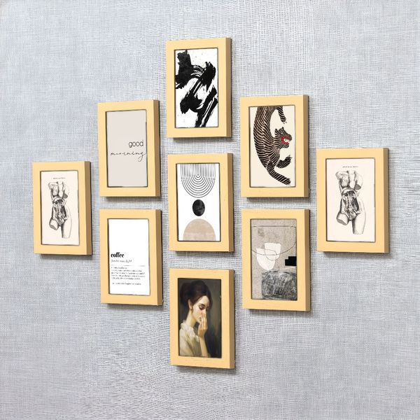 

2 pieces Wooden Framed Canvas Poster Abstract art, bold decoration, Creative Waterproof Canvas Posters, Bedroom, Office, Living Room, Cafe