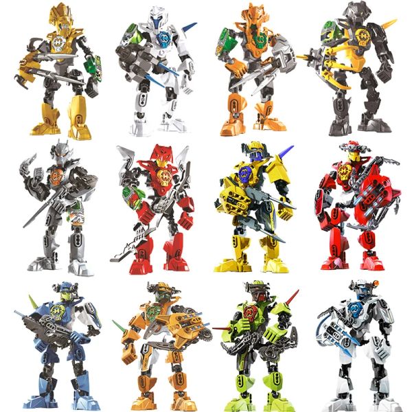 

Hero Blocks Factory Star Warrior Bionicle Building Blocks Furno Evo Combined Robot Mech Model Bricks Toys For Children Christmas Gifts