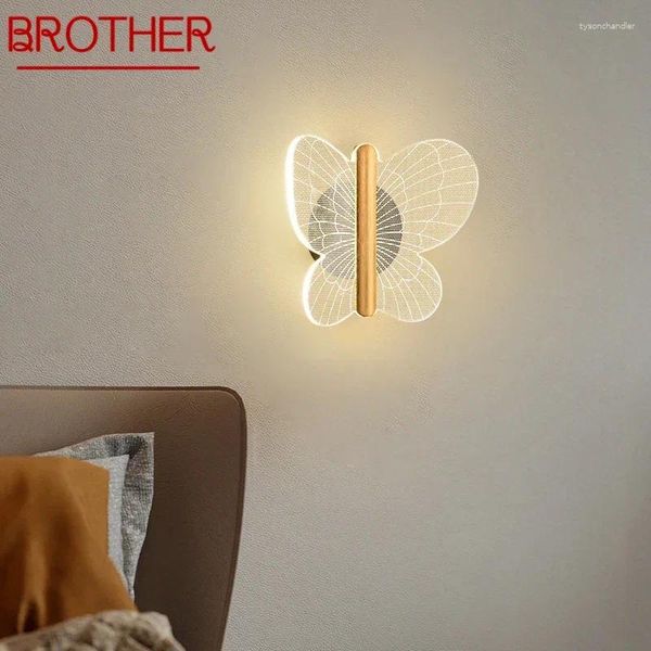 

Lamps Wall BROTHER Contemporary Butterfly Lamp Indoor Living Room Bedroom Bedside Nordic Art El Corridor Hallway