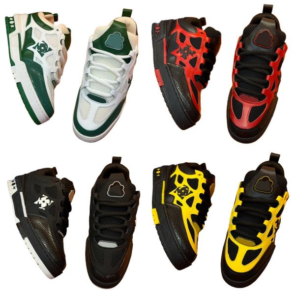 

Casual shoes luxury men's designer shoes lace up platform shoes old flower sneakers non slip skate shoes chunky heel outdoor shoes breathable mesh sports shoes, 2-2