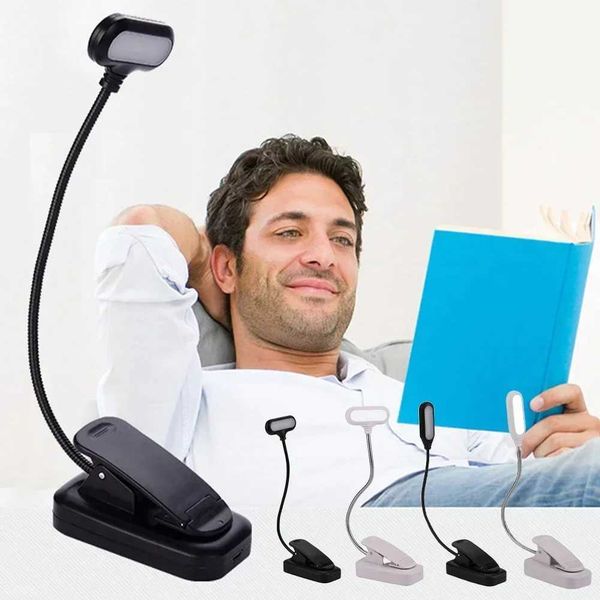 LED Book Light Reading White Daylight Portable Flexible Easy Clip Night Lamp Bedroom Z241123