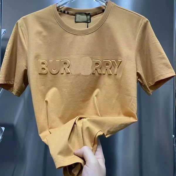 

Casual Men's Designer T-shirt Casual Men's Women's T-shirt Letters Stereoscopic printed short sleeve best-selling luxury men's streentwears clothing BRR, White1