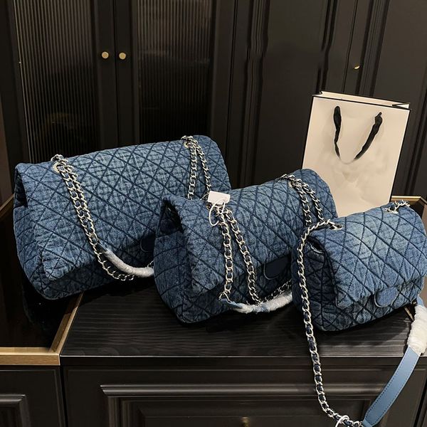 

Designer bag Classic Luxury Women Denim Shoulder bag large capacity Travel bag Handbag Beach bag Chain handbag Shopping Bag Large capacit Tote Fortune Bag 26m 35m 46m, Black small