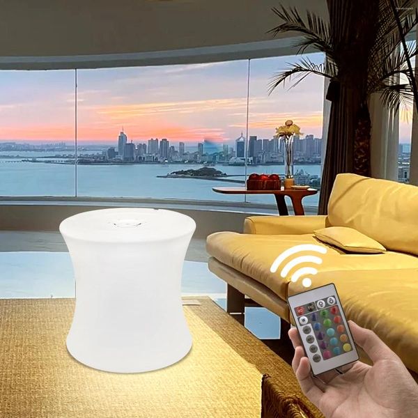

Lamps Floor Rechargeable 16-in LED RGB Light Up Stool Cube Color-Changing Lighting Chair Outdoor Party Atmosphere Lamp Waterproof ing