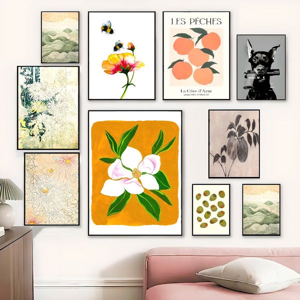 

1 piece unframed painting print,Olive, botanical art, simple and stylish decoration,creative waterproof canvas poster, bedroom, office