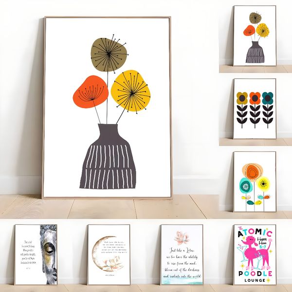 

1 piece unframed painting print, creative waterproof canvas poster, bedroom, office, living room, cafe, bar, bathroom, restaurant, hallway, entryway