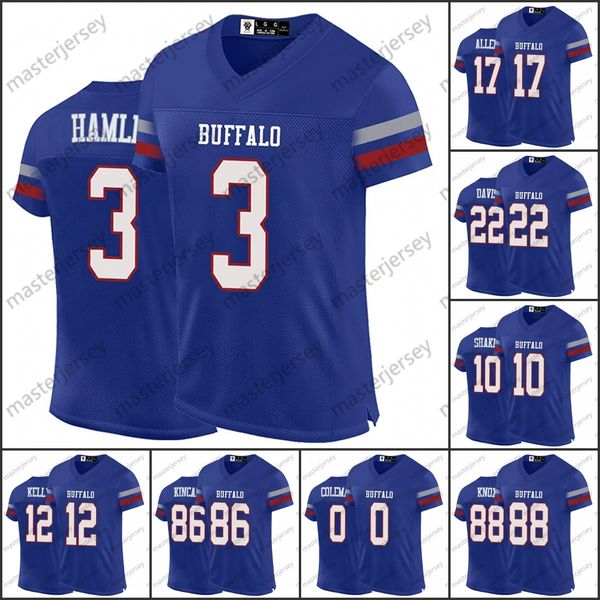 3 Hamlin Football Jerseys Kelly Diggs Dawkins Bass Cooper Allen Kincaid Coleman Custom All Stitched Name and Number
