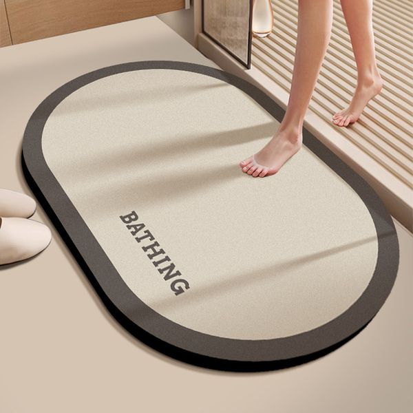 Bathroom Floor Mats Bathroom Non-slip Water-absorbent Toilet Strong Doorway Restroom Diatomite Quick-drying Foot Mats Carpet Bathroom