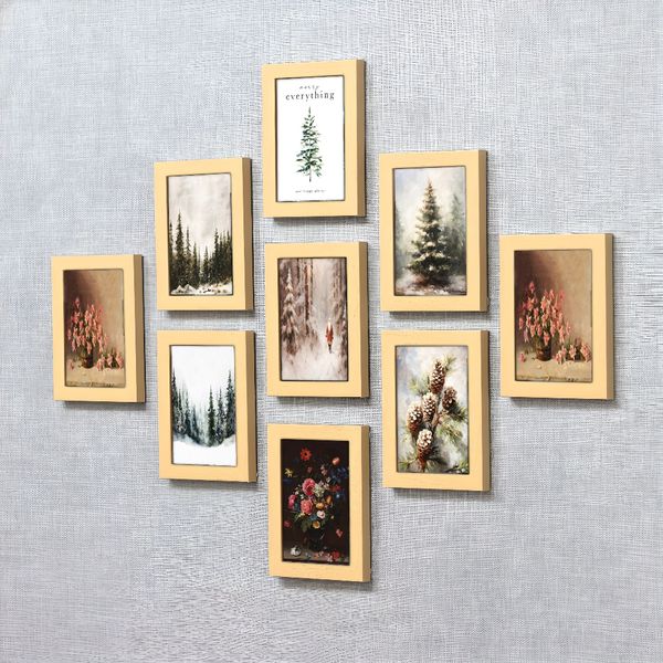 

1 piece unframed painting print, Christmas decoration, vintage Christmas pine cones, winter art, Christmas gifts