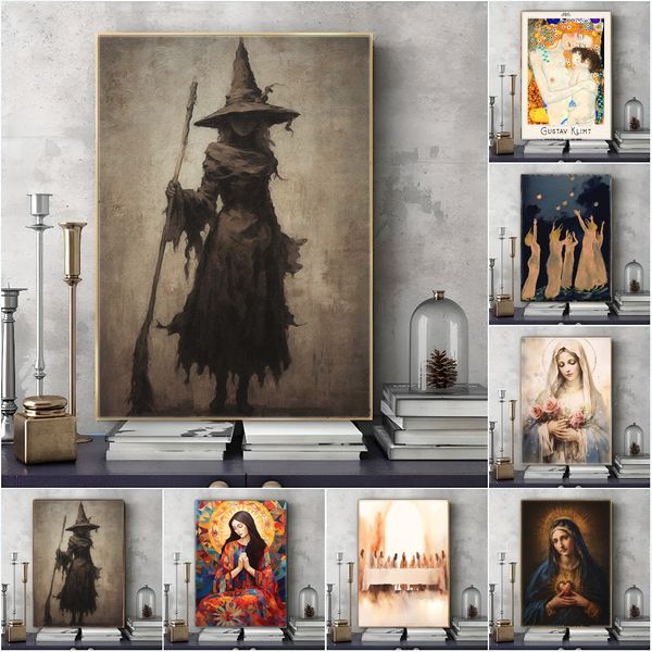 

1 piece unframed painting print,mary magdalene alchemical code, abstract art,creative waterproof canvas poster, bedroom, office