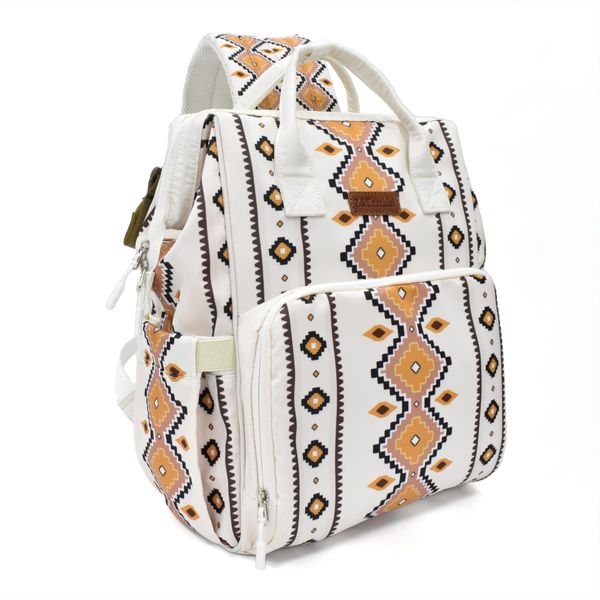 

Spot Amazon selling Bohemian ethnic style retro diaper bag backpack backpack multi-functional baby girl, Pink
