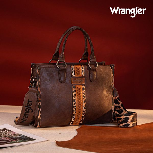

Cross-border leopard print cow color matching simple retro Tote bag tote bag braided zipper multi-functional crossbody bag women, Brown