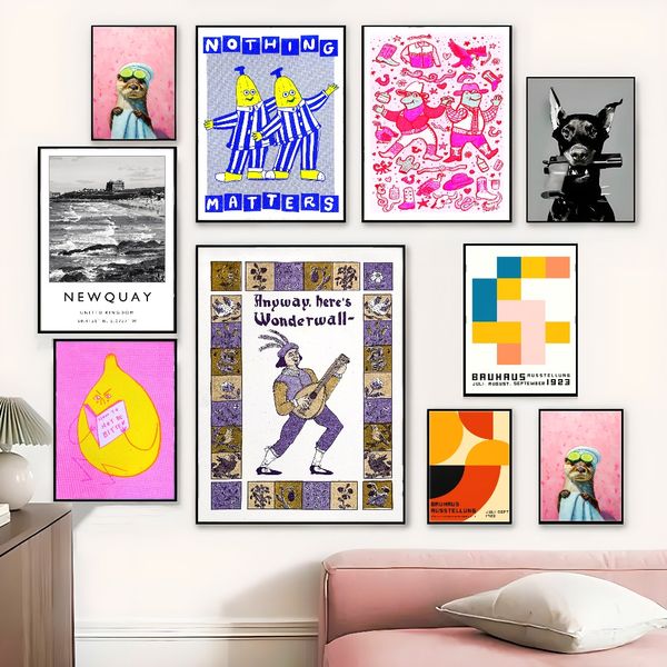 

1 piece unframed painting print, Simple geometric art, creative waterproof canvas poster, bedroom, office, living room, cafe, bar