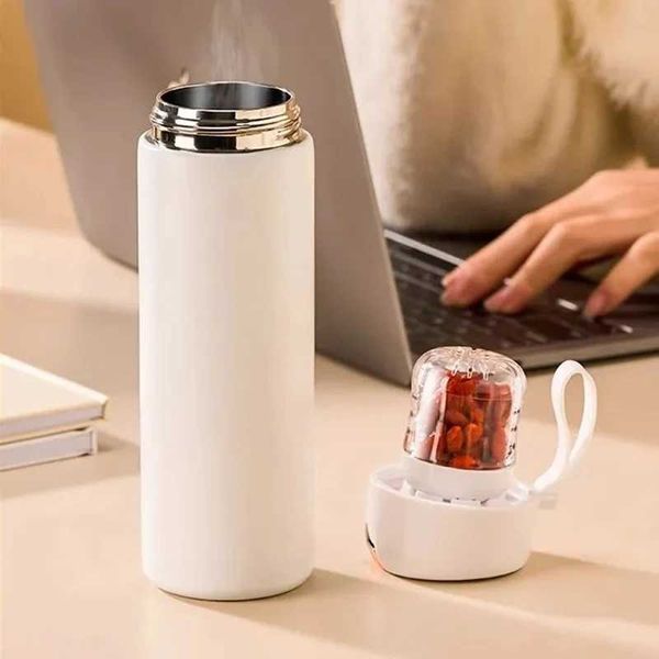

GIANXI Magnetic Teacup Tea Separation Cup Stainless Steel Hot Coffee Vacuum Thermos BottleC241125, Black