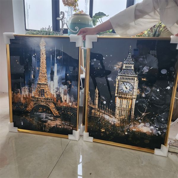 

Home Decoration Hanging Painting Diamond Painting Crystal Porcelain Painting Living Room Hotel Wall Decoration Modern Decorative Painting