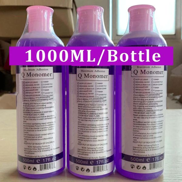 

1000ML Liquids EMA Acrylic Liquid Monomer Crystal Liquid For Acrylic Powder Nail Extensi Dipping Carving Nail Supplies For Professionals
