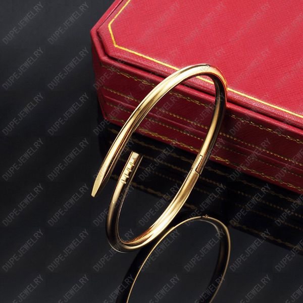 

Nail Bracelet Designer Cuff Bracelets Luxury Jewelry Screw Bracelets Golden Silver Fashion Women Men Love Gift Size 17 19 Without Box