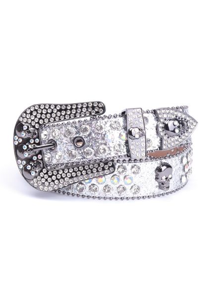 

diamond belt for men and women, retro denim girl sequined diamond shiny belt, silver