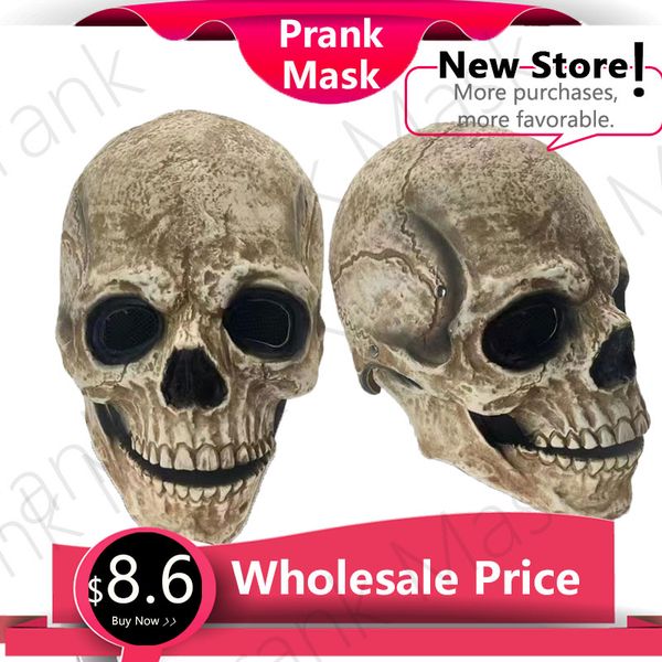 

Skull Mask Halloween Costume Free Shipping Terror Mask Mouth Movable Cosplay Latex Mask Funny Props Toys Party Toys & Supplies Mask Gift