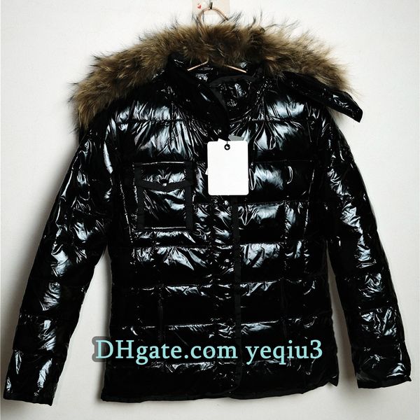 

Elegant NFC Women Puffer Jacket Designer White Duck Down Parka With Fluffy Wolf Fur Collar Classic Casual Style Girls Down Jacket Women Winter Coat Slim Fit Asian Size, Wbx1-red