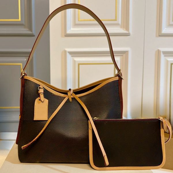 

Designer Ladies Classic Bow Brown Leather Large Capacity Handbag Portable Outdoor Shoulder Bag Armpit Bag Sacoche Shopping Bag Purse 29x25cm, Light brown